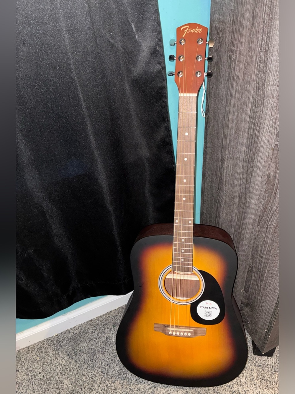New Fender Sunburst Acoustic Guitar - Classic Sunburst Finish
